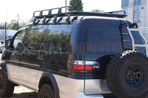 Aluminium Flat Roof Rack for Mitsubishi Delica Full Length Alloy, With 15cm Brackets