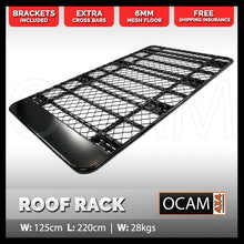 Load image into Gallery viewer, Aluminium Flat Platform Roof Rack For Landcruiser, Patrol, Pajero 2200 x 1250mm
