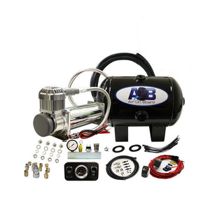 12 Volt 200psi Compressor, with 4L tank + 160psi Air Bag Controller Universal Full System