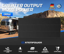 Load image into Gallery viewer, Atem Power 12V 130W Shingled Bifacial Solar Panel Kit Mono Fixed Caravan Camping
