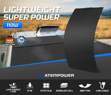 Load image into Gallery viewer, ATEM 110W 12V Flexible Solar Panel Mono Shingled Battery Charging Caravan
