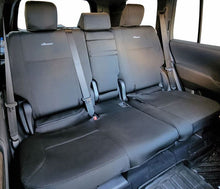 Load image into Gallery viewer, PRE-MADE BUNDLE Wetseat Neoprene Tailored Seat, Headrest &amp; Console Covers for Toyota Landcruiser 300 Series GX/L 09/2021+ Black w/Black Stitching
