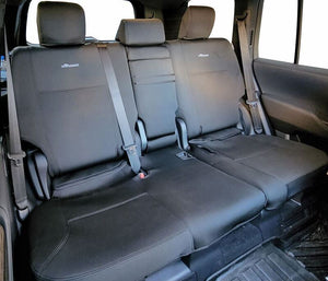 PRE-MADE BUNDLE Wetseat Neoprene Tailored Seat, Headrest & Console Covers for Toyota Landcruiser 300 Series GX/L 09/2021+ Black w/Black Stitching