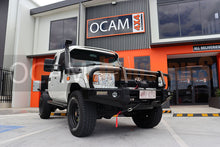 Load image into Gallery viewer, OCAM Deluxe Steel Bull Bar For Toyota Landcruiser 70 76 78 79 Series, 2024+ Winch Compatible
