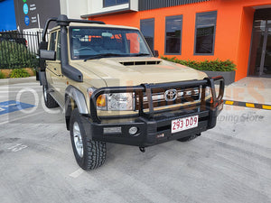 OCAM Deluxe Steel Bull Bar For Toyota Landcruiser 70 76 78 79 Series, 2024-On, Winch Compatible