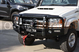 OCAM Deluxe Steel Bull Bar For Toyota Landcruiser 70 76 78 79 Series, 2024-On, Winch Compatible