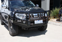 Load image into Gallery viewer, OCAM Deluxe Steel Bull Bar For Mitsubishi Triton MQ 05/2015-10/2018 ,OCAM 9.5k Winch + 9' LED Spot Lights
