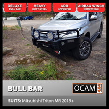 Load image into Gallery viewer, OCAM Deluxe Bull Bar For Mitsubishi Triton MR 11/2018-2022 &amp; OCAM 9.5K LBS Winch
