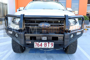 OCAM Deluxe Steel Bull Bar for Ford Ranger PX MKIII 2018-06/2022, Winch Compatible