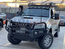 Load image into Gallery viewer, OCAM Deluxe Steel Bull Bar For Toyota Hilux N70 08/2011-15 , OCAM 9.5kLBS Winch + 9' LED Spot Lights

