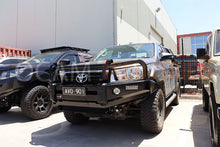 Load image into Gallery viewer, OCAM Deluxe Steel Bull Bar For Toyota Hilux N70 08/2011-15 + Pair 9' LED Spot Lights
