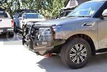 Load image into Gallery viewer, OCAM Deluxe Steel Bull Bar for Nissan Patrol Y62 Series 5, 11/2019+ ,OCAM 12k Winch + 9' LED Spot Lights
