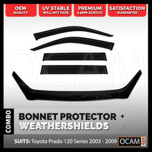 Load image into Gallery viewer, Bonnet Protector, Weathershields For Toyota Prado 120 Series 2003-09 Visors
