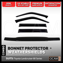 Load image into Gallery viewer, Bonnet Protector, Weathershields For Toyota Landcruiser 80 Series Visors
