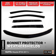 Load image into Gallery viewer, Bonnet Protector, Weathershields for Mazda BT50 11/2011-08/2020 BT-50 Visors
