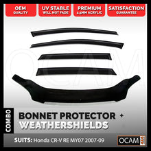 Load image into Gallery viewer, Bonnet Protector, Weathershields For Honda CRV CR-V RE MY07 2007-09 Visors
