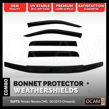 Load image into Gallery viewer, Bonnet Protector, Weathershields For Nissan Navara D40 06/2010-Onwards
