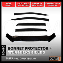 Load image into Gallery viewer, Bonnet Protector, Weathershields For Isuzu D-MAX 08/2020-04/2024 DMAX Visors
