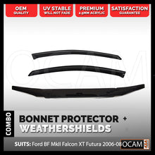 Load image into Gallery viewer, Bonnet Protector, Weathershields For Ford BF MkII Falcon XT Futura 09/2006 - 2008
