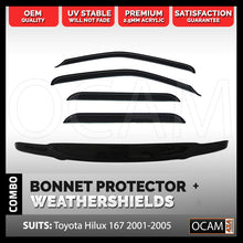 Load image into Gallery viewer, Bonnet Protector, Weathershields For Toyota Hilux 09/2001- 02/2005 Visors SR SR5
