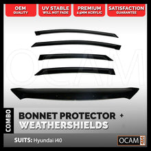 Load image into Gallery viewer, Bonnet Protector, Weathershields For Hyundai i40 Sedan Window Visors
