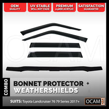 Load image into Gallery viewer, Bonnet Protector, Weathershields For Toyota Landcruiser 70 76 79 Series 2017-10/2023
