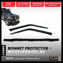 Load image into Gallery viewer, Bonnet Protector Weathershields 2pc For Toyota Landcruiser 78 Series 2017+ Troop
