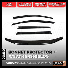 Load image into Gallery viewer, Bonnet Protector Weathershields For Mitsubishi Outlander ZJ-ZL 12-2020 Visors
