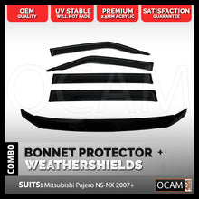 Load image into Gallery viewer, Bonnet Protector, Weathershields For Mitsubishi Pajero NS NT NW NX 2007-21 Visors

