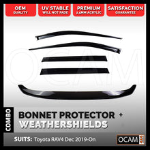 Load image into Gallery viewer, Bonnet Protector, Weathershields For Toyota RAV4 Dec 2019-Current Tinted Visors
