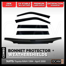 Load image into Gallery viewer, Bonnet Protector, Weathershields For Toyota RAV4 1994-2000 Tinted Visors
