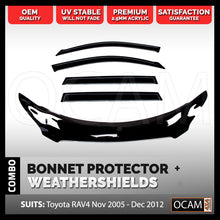 Load image into Gallery viewer, Bonnet Protector, Weathershields For Toyota RAV4 11/2005 - 12/2012 Visors
