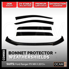 Load image into Gallery viewer, Bonnet Protector, Weathershields for Ford Ranger PX MKII PX MKIII 2015-06/2022, Raptor, Visors
