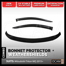 Load image into Gallery viewer, Bonnet Protector, Weathershields For Mitsubishi Triton MQ 05/2015-11/2018 Cab Chassis
