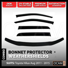 Load image into Gallery viewer, Bonnet Protector, Weathershields For Toyota Hilux N70 08/2011-15 Window Visors
