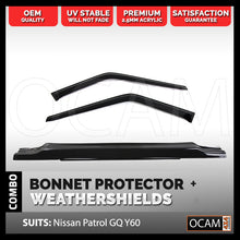 Load image into Gallery viewer, Bonnet Protector, Weathershields For Patrol GQ UTE 1988-97 Visors Manual Mirror Model
