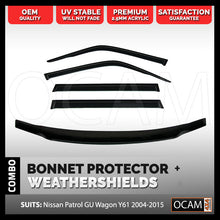 Load image into Gallery viewer, Bonnet Protector, Weathershields For Nissan Patrol GU Wagon 2004-2016 Y61
