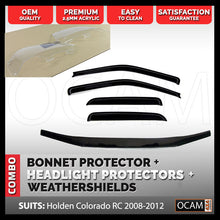 Load image into Gallery viewer, Bonnet, Headlight Protectors, Weathershieds for Holden Colorado RC 2008-12
