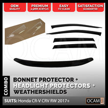 Load image into Gallery viewer, Bonnet &amp; Headlight Protectors, Weathershields For Honda CR-V CRV RW 2017-2022
