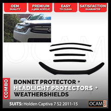 Load image into Gallery viewer, Bonnet, Headlight Protectors, Visors for Holden CG Captiva 7 S2 2011-15
