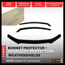 Load image into Gallery viewer, Bonnet, Headlight Protectors, Weathershields For Holden VF Commodore Visors
