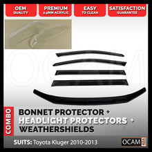Load image into Gallery viewer, Bonnet, Headlight Protectors, Weathershields for Toyota Kluger 10-13 Visors
