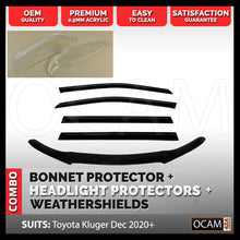 Load image into Gallery viewer, Bonnet &amp; Headlight Protectors &amp; Weathershields for Toyota Kluger 12/2020-Current
