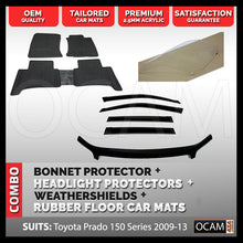 Load image into Gallery viewer, For Toyota Prado 150 Bonnet &amp; Headlight Protectors, Weathershields, Floor Mats

