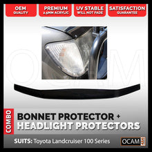 Load image into Gallery viewer, Bonnet &amp; Headlight Protectors For Toyota Landcruiser 100 Series 1998-2005
