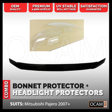 Load image into Gallery viewer, Bonnet Protector, Headlight Protector For Mitsubishi Pajero 2007-2017 4x4
