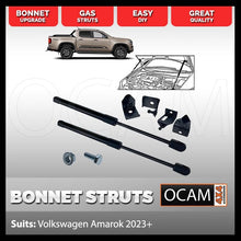 Load image into Gallery viewer, OCAM Bonnet Strut Kit for Volkswagen Amarok 05/2023+
