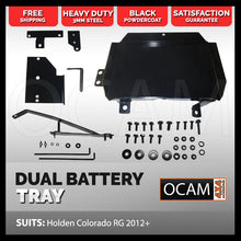 Load image into Gallery viewer, OCAM Dual Battery Tray for Holden Colorado RG, 2012-Current, Under Bonnet
