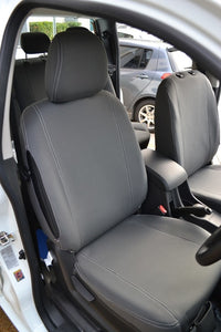Front, 2nd & 3rd Row Bundle - Wetseat Neoprene Seat & Console Covers Mid Grey With White Stitching For Toyota LC80 Series Sahara