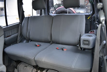 Load image into Gallery viewer, Front, 2nd &amp; 3rd Row Bundle - Wetseat Neoprene Seat &amp; Console Covers Mid Grey With White Stitching For Toyota LC80 Series Sahara
